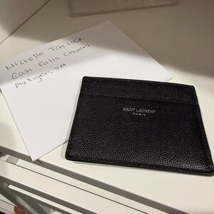 Saint Laurent Textured Black Card Holder